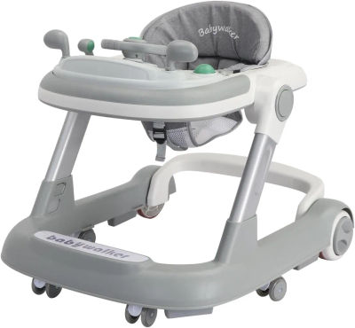 Andador 2 en 1 para Bebés, Andador con Bandeja de Alimentación Extraíble y Bandeja Musical (Sin Batería), Andador de Actividades