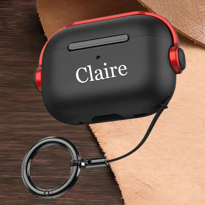 Estuche Personalizado para Auriculares con Impresión UV Personalizable, Nombre, TPU Suave + PC, Soporte, Compatible con Airpods 1/2 3 4 Pro Pro 2 Pro3