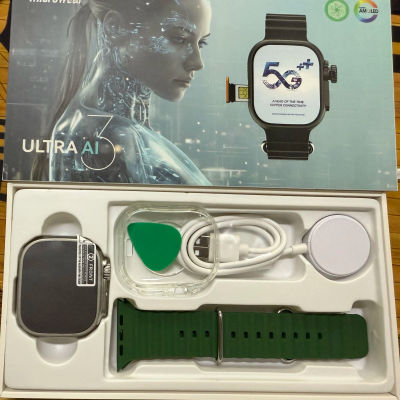 Microwear Ultra Ai3 Smartwatch 5G 180 ° Cámara giratoria Google Play GPS WIFI Pantalla Amoled HD de 2,2 pulgadas 4G que llama el reloj inteligente para hombres