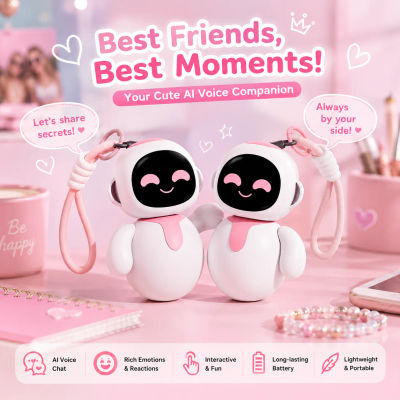 Robot de Voz Eiliko con Pantalla LED, Aplicación Wifi Interactiva, Llavero Emocional con IA, Juguete de Chat con IA, Regalo