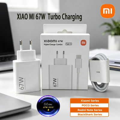 Cargador Original Xiaomi 67W Turbo de Carga Rápida, Adaptador EU/US, Cable USB Tipo C de 1m 6A para Redmi Note Pro, Mi 13 Lite, K60, K60E, K50