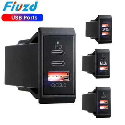 Pantalla LED de voltaje de carga rápida para camión de 12V/24V, motocicleta, RV, barco marino, QC PD 3,0, cargador de coche USB, carga automática para teléfono móvil