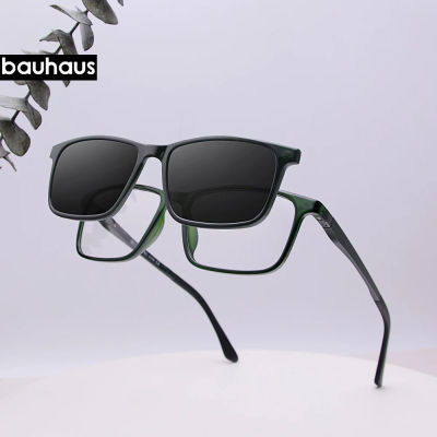 X3195 Clip magnético en montura de gafas para hombre, montura de gafas ópticas graduadas para mujer, gafas de sol con Clip magnético polarizado para miopía