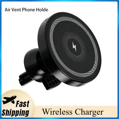 Cargador Inalámbrico Magnético para Auto, Soporte para Teléfono con Ventilación de Aire, Carga Rápida de 15W para iPhone 17 16 15 14 Pro Max