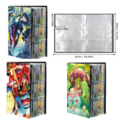 Carpeta con 9 bolsillos para tarjetas de anime, álbum de colección, archivador, compatible con Pokémon, YuGiOh, TCG, juegos deportivos, fútbol, almacenamiento para 540 tarjetas