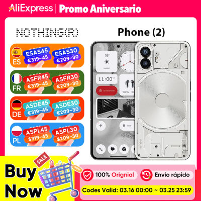NOTHING Phone (2) LTPO OLED flexible de 6,7 pulgadas Snapdragon 8+ Gen 1 Nothing OS 2.0 Cámara trasera dual de 50 MP Cámara frontal de 32 MP