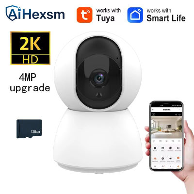 Mini cámara IP WiFi inteligente Tuya 2K 400W, vigilancia remota inalámbrica, seguimiento automático de personas, seguridad del hogar, CCTV, monitor para bebés y mascotas
