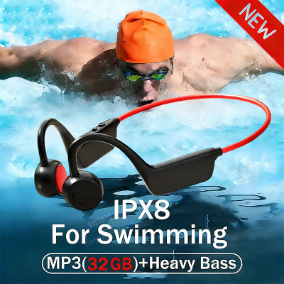 Nuevos Auriculares de Conducción Ósea IPX8 Impermeables MP3 32GB Bluetooth 5.4 Inalámbricos con Micrófono para Natación, Deportes y Fitness 2026