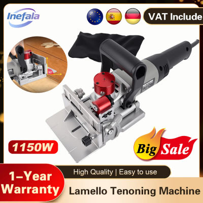 Inefala-máquina ranuradora de 3 ranuras con orificio oblicuo, 220V, máquina de espigado Lamello, conector de muebles, herramienta de espigado de unión de galletas de madera