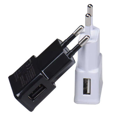 Cargador de pared USB 5V 2A Adaptador de corriente Universal Certificado CE Cargador de teléfono celular con enchufe USB dual UE Compatible con Samsung Galaxy