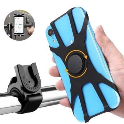 360 ° Soporte de teléfono extraíble, soporte Universal para teléfono para bicicleta, motocicleta, Scooter, cochecito, soporte de teléfono para teléfono inteligente de 4 "a 7"
