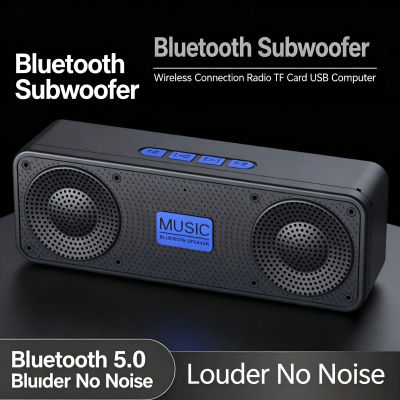 Altavoz Bluetooth S18 con Subwoofer, Radio FM, Batería de 20 Horas, Resistente al Agua, Estéreo para Teléfono/PC, para Exteriores