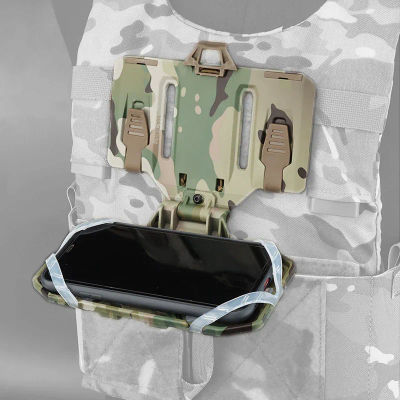 Soporte táctico para teléfono móvil, bolsa de administración, mapa, navegación, Molle, chaleco de caza, accesorios de pecho, bolsa plegable para teléfono inteligente
