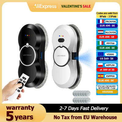 Robot limpiacristales ultrafino Liectroux HCR-10 con pulverizador de agua ultrasónico, robot aspirador para ventanas, limpiacristales doméstico, fregado en seco y húmedo, ruta AI