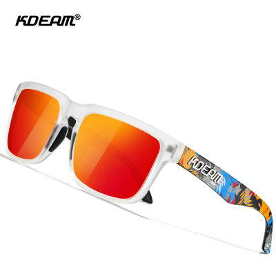 KDEAM-gafas de sol elegantes de estilo cuadrado para mujeres y hombres, gafas de sol polarizadas de colores vibrantes, gafas de sol tridimensionales