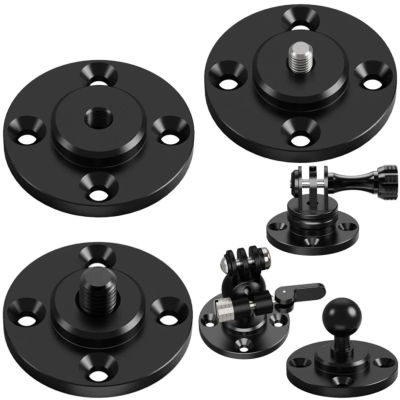 Soporte de pared 1/4 3/8 M6 placa fija de rosca 17mm adaptador de cabeza de bola para Gopro soporte de luz de Camping soporte de proyector soporte de Monitor