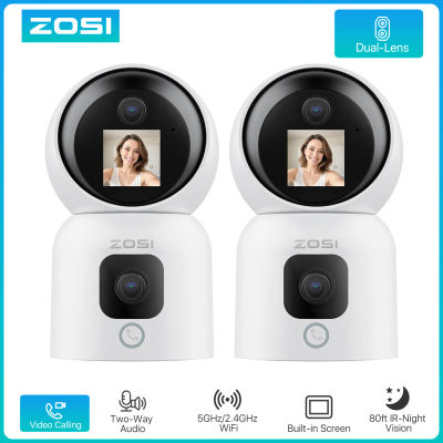ZOSI-cámaras inteligentes para bebés, WiFi, PTZ, seguimiento automático, IA, panorámica de 360 °, videovigilancia interior