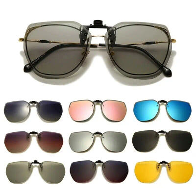 Clips para gafas de sol polarizadas para hombre y mujer, gafas fotocromáticas con Clip para conducir, gafas de visión nocturna UV400, Clips para sombras al aire libre