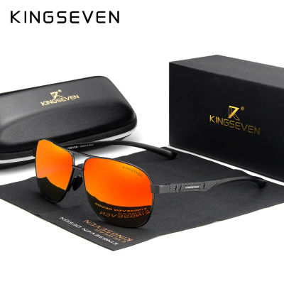 Marca KINGSEVEN, gafas de sol para hombre, gafas de sol polarizadas de aluminio UV400 con espejo para mujer