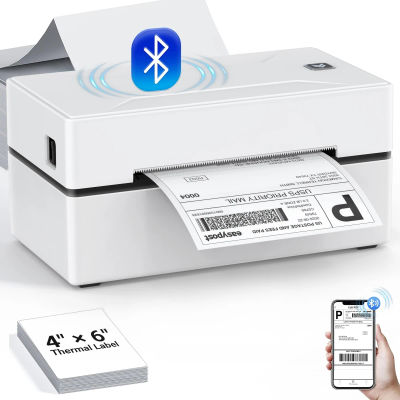 Impresora Térmica Marklife D100 Portátil Bluetooth Inalámbrica para Etiquetas de Envío de 4x6 Pulgadas Compatible con Android, Mac, iOS y Windows