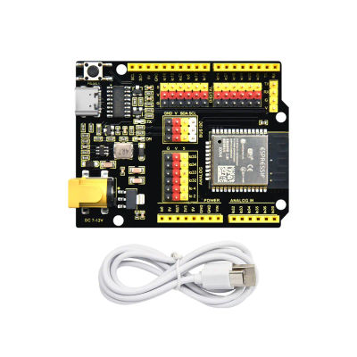 Placa de Desarrollo Keyestudio IOT ESP32 PLUS con Módulo WROOM WIFI+Bluetooth Compatible con Arduino UNO con Sistema FreeRTOS + USB Tipo C