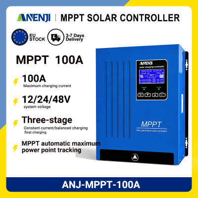 ANENJI 100A MPPT controlador de carga Solar 12V/24V/48V cargador de batería automático máxima potencia seguimiento regulador Solar