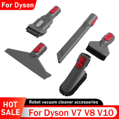 Cabezal de boquilla de succión plana para aspiradora Dyson V7 V8 V10 V11 V12 V15 G5, cabezal de cepillo para colchón, cepillo redondo, piezas de cepillo suave