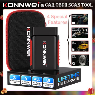 Escáner OBD2 KONNWEI KDIAG con control bidireccional de todos los sistemas para iOS y Android, herramienta de escaneo Bluetooth con protocolo CAN-FD