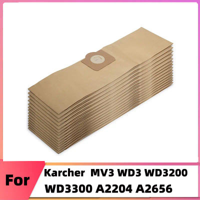 Bolsas de polvo de papel para Karcher MV3 WD3 WD3200 WD3300 A2204 A2656 WD3.500P SE4001 SE4002 para Rowenta RB88 RU100 piezas de aspiradora
