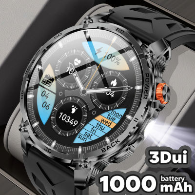 2026 T-REX3 1000mAh batería grande duradera reloj inteligente para adultos GPS linterna fuerte 10ATM impermeable BT llamada deportes Smartwatch hombres