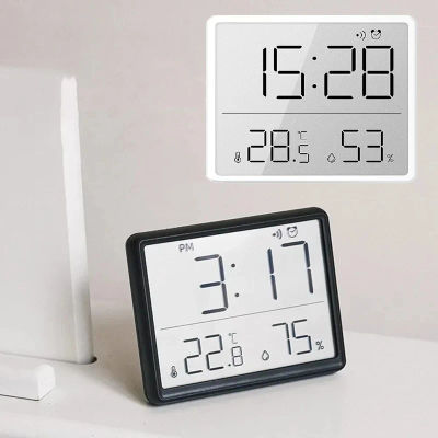 Termómetro Higrómetro Multifunción para Interiores, Monitor Electrónico Automático de Temperatura y Humedad, Reloj de Pared