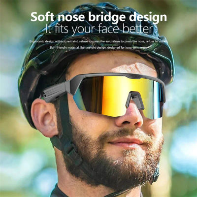 Ciclismo Bluetooth gafas inteligentes tecnología Audio llamada auriculares remotos gafas de sol deportes conducción música auriculares