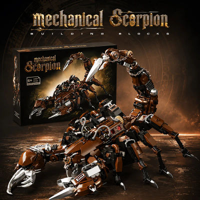 Bloques de Construcción MOC de Escorpión Mecánico, Modelo de Robot Animal Cyberpunk, Juego de Ladrillos Técnicos, Juguete de Construcción DIY, Regalos para Adultos, Niños y Niñas, 1074 Piezas