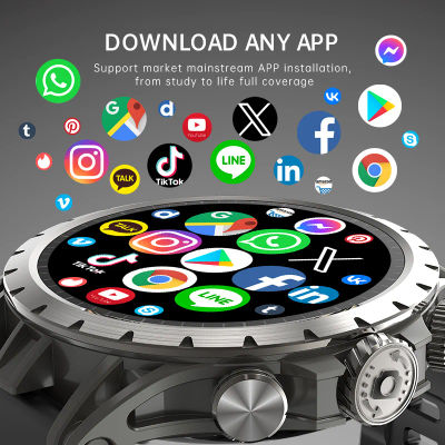 NUEVO reloj inteligente Q85 Tarjeta SIM de red 4G 1,43 pulgadas AMOLED 466*466 con extraíble 180 ° Descarga de aplicaciones de cámara giratoria de 2MP Smartwatch