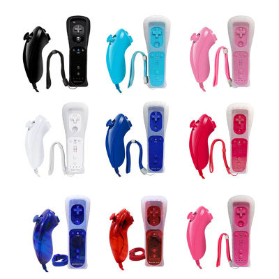 Para Nintendo Wii 2 en 1 Juego de Joystick inalámbrico Bluetooth mando a distancia SYNC Gamepad mano izquierda/ Nunchuck con Motion Plus