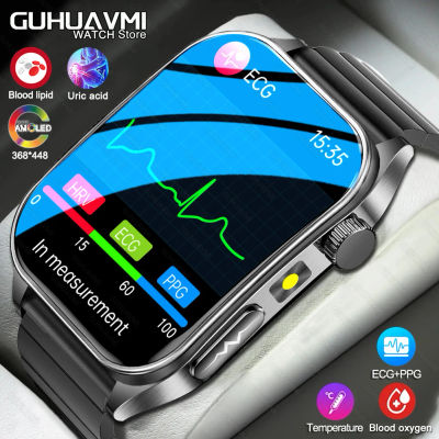 Reloj inteligente 650nm sonda Dual láser acondicionamiento de salud presión de oxígeno en sangre ácido úrico lípido en sangre ECG Smartwatch para hombre y mujer