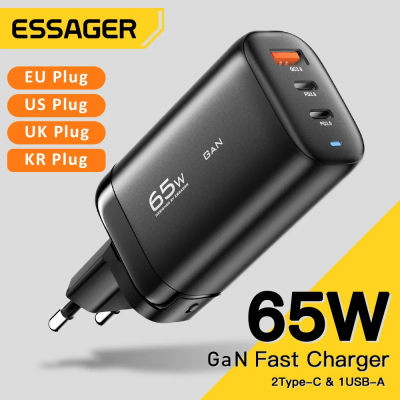 Essager 65W GaN USB tipo C cargador para ordenador portátil PPS 45W 25W carga rápida para Samsung Xiaomi Realme móvil iPhone15 14 13 Pro teléfono