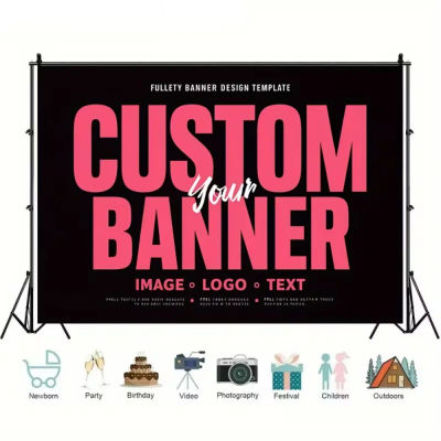 Fondo de Vinilo Personalizado con Foto, Diseño, Imagen o Logotipo, Decoración para Baby Shower, Cumpleaños o Boda