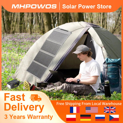 MHPOWOS 40W Panel Solar plegable 5V USB cargador de batería portátil para teléfono móvil banco de energía impermeable al aire libre para acampar