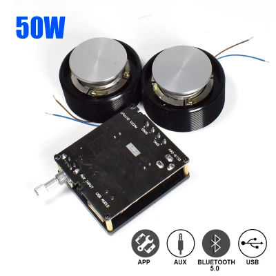 1 Juego de altavoz de vibración HIFI 50W 2,0 altavoz de Audio estéreo portátil Bluetooth 5,0 sistema amplificador Clase D DIY Home Theater