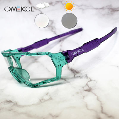 OMEKOL, nuevas gafas fotocromáticas para ciclismo, gafas de sol para deportes al aire libre para hombres y mujeres, gafas para bicicleta, gafas de sol de béisbol MTB