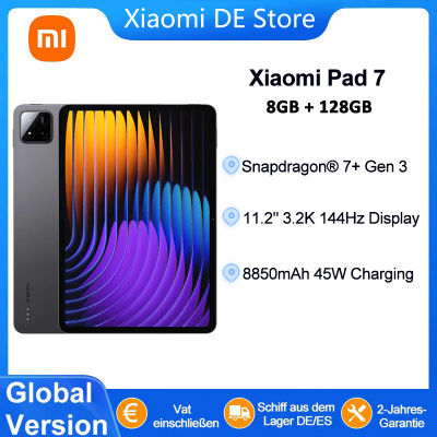Versión Global Xiaomi Pad 7 Tablet PC 11.2'' Pantalla 3.2K 144Hz Cuatro Altavoces Carga Rápida de 45W Batería de 8850mAh