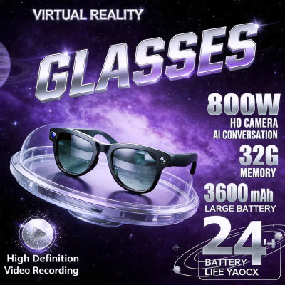 Gafas Inteligentes con IA 2026, Cámara 4K HD, M02 Ultra ChatGPT, Estuche de Carga de 3600 mAh, Banco de Energía, 32 GB, Traducción, Música, Video, Gafas de Sol