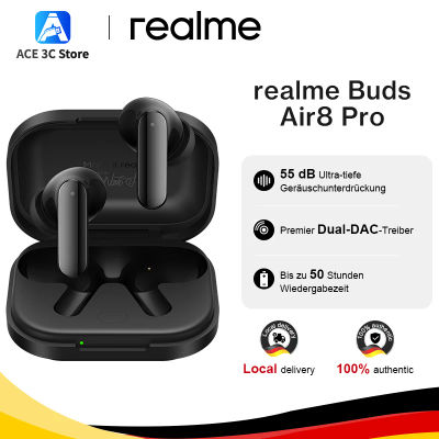 NUEVOS realme Buds Air 8 Pro 2026, Modo Transparencia, Cancelación de Ruido Adaptativa de 55dB, Bluetooth 6.1, IP55, Auriculares