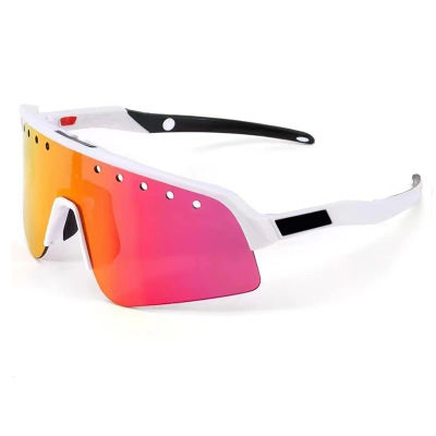 Gafas de ciclismo, gafas deportivas polarizadas a prueba de viento, gafas de sol de medio marco a prueba de polvo para exteriores para hombres y mujeres