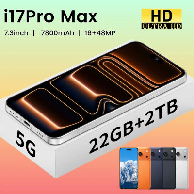 Teléfono Inteligente 5G 17 Pro Max, Teléfonos Móviles con Android 7.3, Pantalla Completa, 22G, 2TB, 7800mAh, Desbloqueado, Doble SIM, Teléfono Celular Global