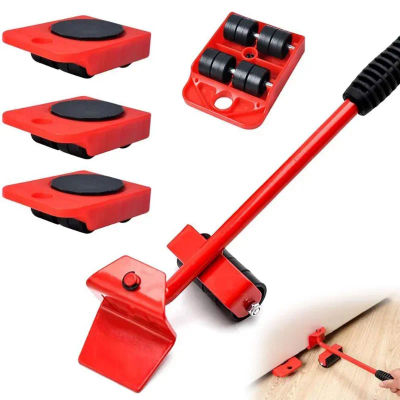 Elevador de muebles de alta resistencia, juego de rodillos de transporte móvil, herramienta de transporte de elevador de alta resistencia, rueda de rodillo para mover muebles