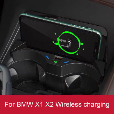 Cargador Inalámbrico de 15W para BMW X1 F48 F49 X2 F39 2016-2021, Soporte para Teléfono Móvil, Carga Rápida, Accesorios Interiores