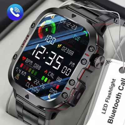 Nuevo Reloj Inteligente Militar 2026 para Hombre, IP67 3ATM, Monitor de Actividad Física para Deportes al Aire Libre, Monitor de Presión Arterial, Llamadas BT, GPS