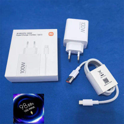 Cargador Xiaomi Mi 17 15 14 Ultra Poco X7 F8 Pro de 100W, Carga Rápida Turbo, Adaptador de Corriente EU, Cable Tipo C de 6A, Redmi K90 Pro Max Turbo5